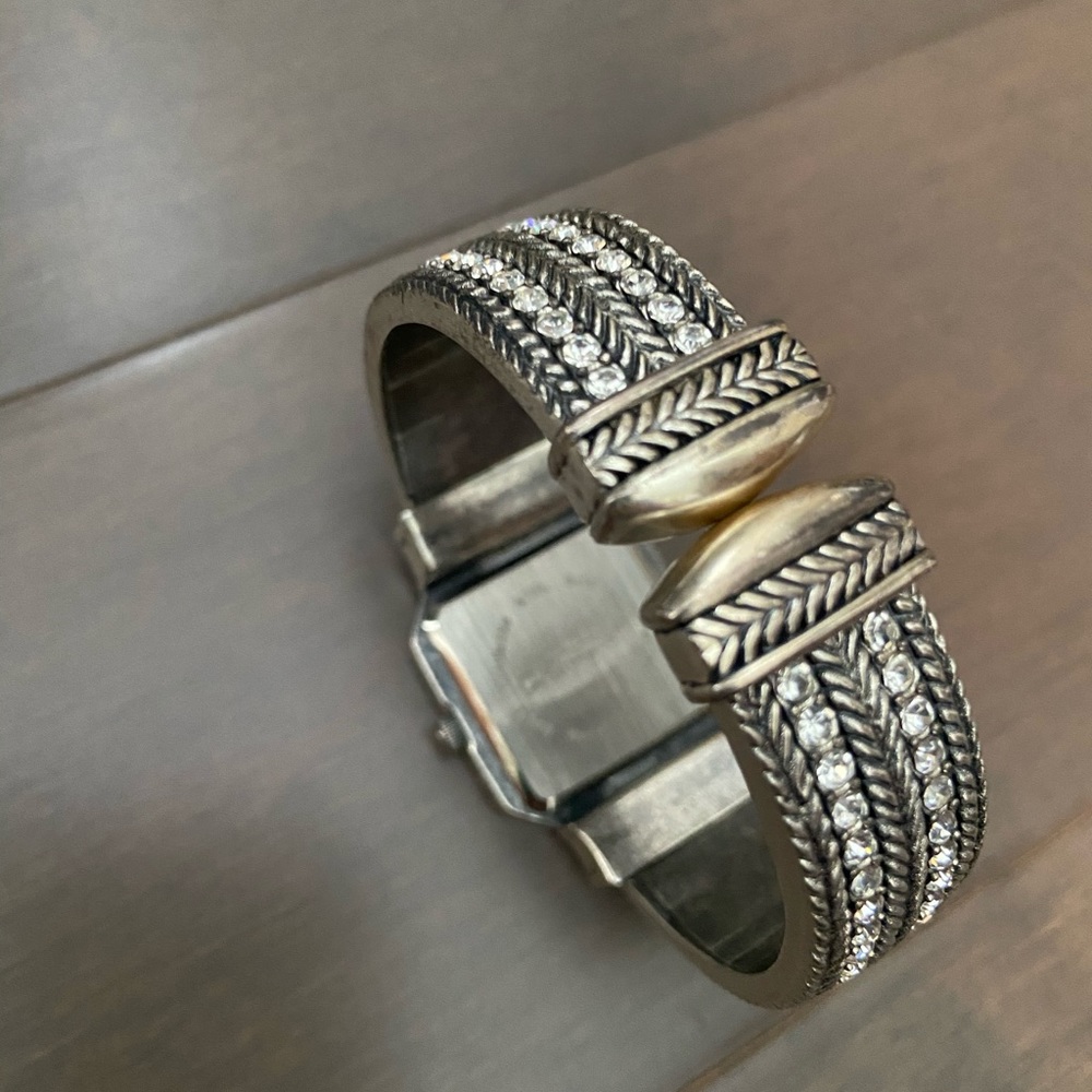 Chico’s Open Cuff Rhinestone Watch - Picture 4 of 7